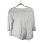 Lulu B White Floral Embroidered Aysmetrical Top Cottagecore Womens Medium Photo 5