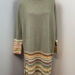 Anthropologie Daily Practice by  Moss Fair Isle Turtleneck Sweater Dress Large Photo 0