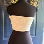 Princess Polly  White Strapless Top with Floral Detail NWOT Photo 3