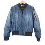 The North Face Heatseeker Jacket Bomber Jacket Size M Blue Denim-Look Zip Up Street Photo 0
