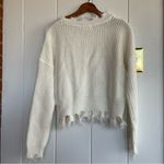 Full Circle Trends ⭐️ Distressed White Sweater Size Large But Fits A Small Photo 2