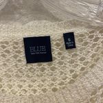 Blue Saks Fifth Avenue Sweater Women's Size Small Colorblock Linen Open Knit Tan Photo 2