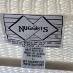 Vintage Cream with Pink Purple Floral Knit Sweater Cardigan Fringe Size L Photo 5