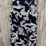 Lilly Pulitzer  Florida Shift Button Neck Dress Women 4 True Navy Tail Lights Photo 5