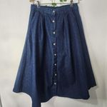DenimMoves A Line Denim Button Down Skirt Blue Size L Photo 0