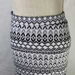 American Eagle  Tribal Print with Slit Black and White Maxi Skirt Size X … Photo 1