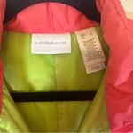 Liz Claiborne  Women's Pink Puffer Vest, Hot Pink and Neon Green, size L Photo 3
