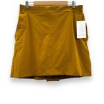 Athleta  Vienna Jupe Cargo‎ Skort in Brass Yellow Size 16 Plus NEW Photo 2