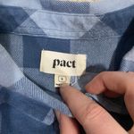 Pact Blue Plaid Flannel Shirt Mini Dress Photo 7
