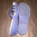 Crocs rubber washable nursing ortho navy 9 wedge sandals Photo 3