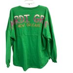 Spirit Jersey Mardi Gras  Size Large Womens V-Neck Green Parade New Orleans Photo 1