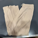 Cream Pleated Lounge Pants Tan Size M Photo 0
