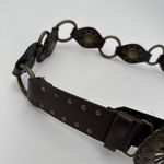 Unbranded Brown Leather Circle Rustic Bras Belt Festival Boho Medium Photo 7