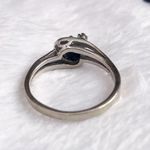 Boutique Blue star sapphire & diamonds white gold ring 4 Photo 3