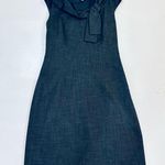Classiques Entier DARK GRAY DRESS FULLY LINED COWL NECK size 6 BOW Photo 6
