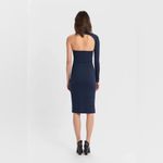MARCELLA Navy Manhattan One Shoulder Ponte Midi Dress NWT Size S Blue Photo 2