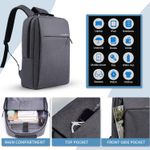 Laptop Backpack 15.6 Inch, Business Slim Durable Laptops Travel Backpacks Photo 3