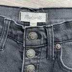 Madewell  High-Rise Denim Cut Off Boyshorts in Faded Black Button Fly | 25 Photo 3
