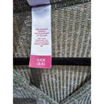 No Boundaries  Women's S (3-5) Green Ribbed Knot Front V-Neck Button Up Top Photo 2