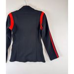 Adidas  Womens Jacket Black Trefoil Track Full Zip Pockets Striped RARE Small Photo 7
