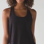Lululemon  Yogi Everyday Tank Top Sz 6 Black Racerback Front Pocket Photo 0