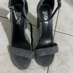 Brash Sparkly Silver  Heels Photo 1