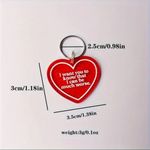 Red Heart Keychain Novelty Quote “I Want You to Know I Can Be Much Worse”NWT Photo 2