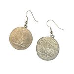 Piran Pewter Celtic Spiral Red Cabochon Drop Earrings Silver Photo 8