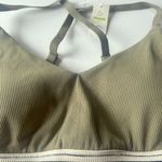 Aerie NWT  Offline Stretch Ribbed Medium Support Sports Bra Green Stripes Medium Photo 4