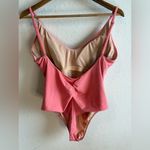 J.Crew Annie Ruched Back One-Piece Swimsuit Womens 16 Neon Flamingo H8250 NWT Photo 2