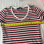 Tommy Hilfiger Tommy Hilfiger Womens Red, White & Blue Shirt Fitted American Top Size Small Photo 5