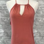 Me to We  Coral Halter Tank Top with Cut Out Photo 0