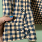 Pendleton ‎ Buffalo Check Plaid Button Down Shirt Blue Women’s size M Photo 4