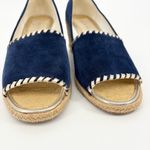 Jack Rogers Palmer Espadrille Wedge Size 8.5 Navy Suede Photo 2