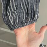 American Eagle  Outfitters Blue Striped Button-Down Shirt Photo 3