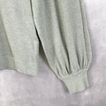 Basic Milano Women Sweater Large Balloon Sleeve Minimalist Old Money Luxury Knit Gray Photo 1