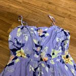 One Clothing Maxi Dress Floral Print Lavender Women's Size L Button Front NWT Photo 1