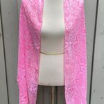 Cejon Pink and White Batik Geo Scarf 65” x 22” VALENTINES DAY GIFT IDEA! Photo 0