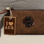 Kangaroo Australia Card Holder Wallet Badge New; some peeling Brown Photo 0