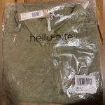 NWT Large hello nite los angeles button down shirt in Army Green. Green Photo 1