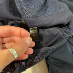 Trixxi  Sequin Tulle Navy Blue Mini Party Dress MeshBack VNeck Women 5 Homecoming Photo 7