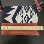 Nana Navy and Brown Women's Bag Nana Aztec Print Leather Bag Black Photo 6