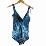 MiracleSuit NWT  Off the Scales Oceanus Swimsuit 14 Blue Tummy Control One Piece Photo 12