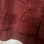 Blue Fish Handpainted Maroon Linen Dress Handpainted Photo 3