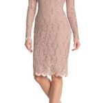 💕MARINA💕 Scalloped Sequined Lace Sheath Dress ~ Blush Medium M NWT Photo 3