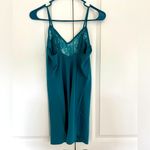 Victoria's Secret Victoria’s Secret Vintage Gold Label Teal Short Mini Silky Lace Nightgown Size S Photo 1