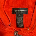 Lauren Jeans Co Full Zip Hoodie Orange Jacket. Women's Size Small Photo 2