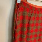 Vintage | Virgin Wool Cadillac Original Red Green Checked Midi Skirt Small Photo 6