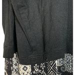 J. Jill Blouse Black W/White Floral Bottom Size XS Photo 2