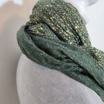 Charming Charlie Green and Gold Infinity Scarf Green and Metallic Gold Scarf Photo 2